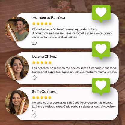 Cuprana Botella de Cobre Ayurvédica