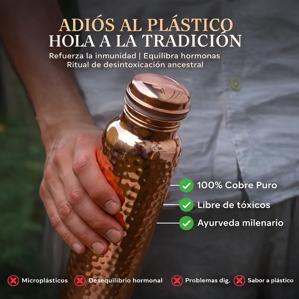 Cuprana Botella de Cobre Ayurvédica